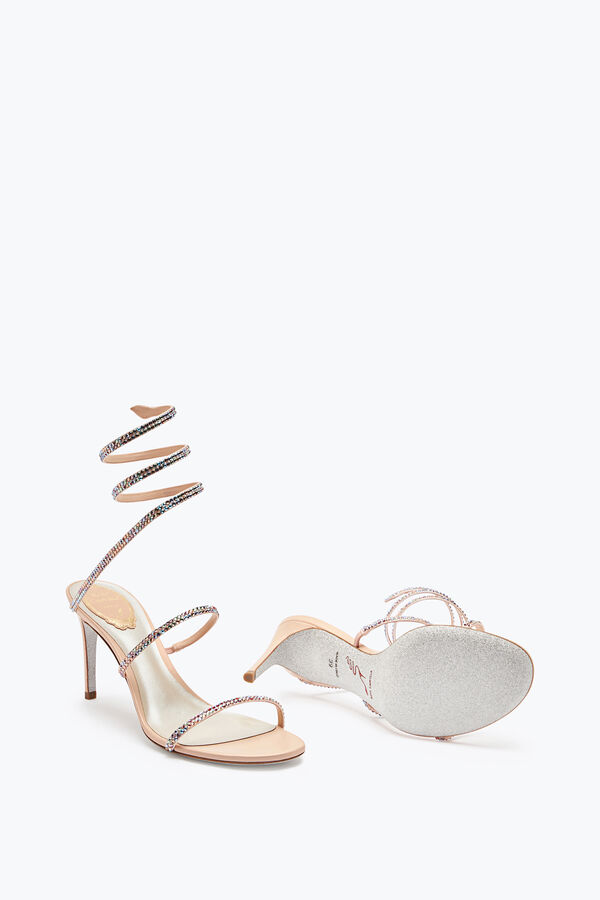 jeweled cleo rosa und mehrfarbige sandale 80 rene caovilla