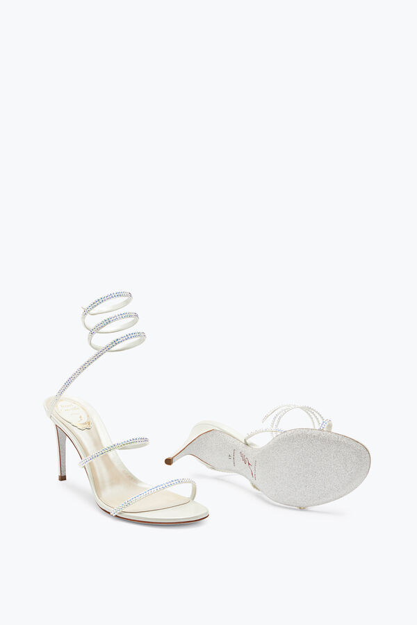 jeweled satin jewel sandalen cleo rene caovilla