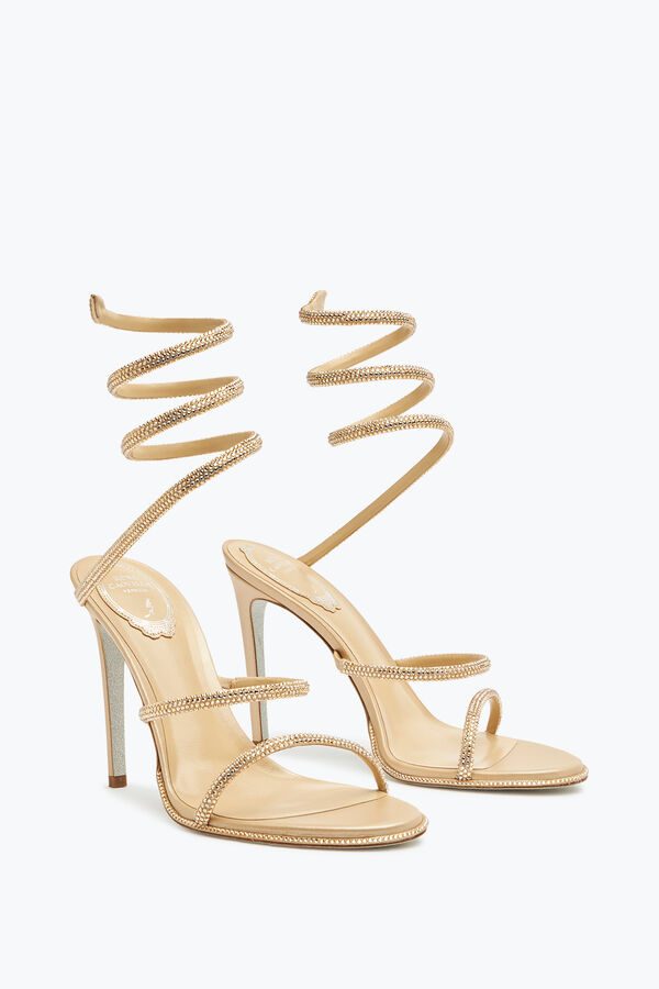 jeweled cleo gold sandal 105 rene caovilla
