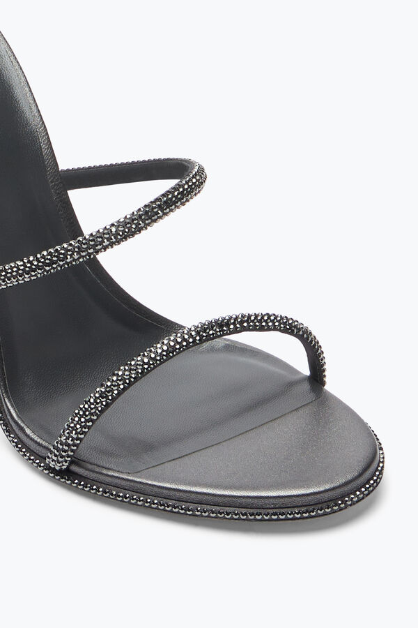 jeweled cleo anthrazit sandale mit kristallen 105 rene caovilla