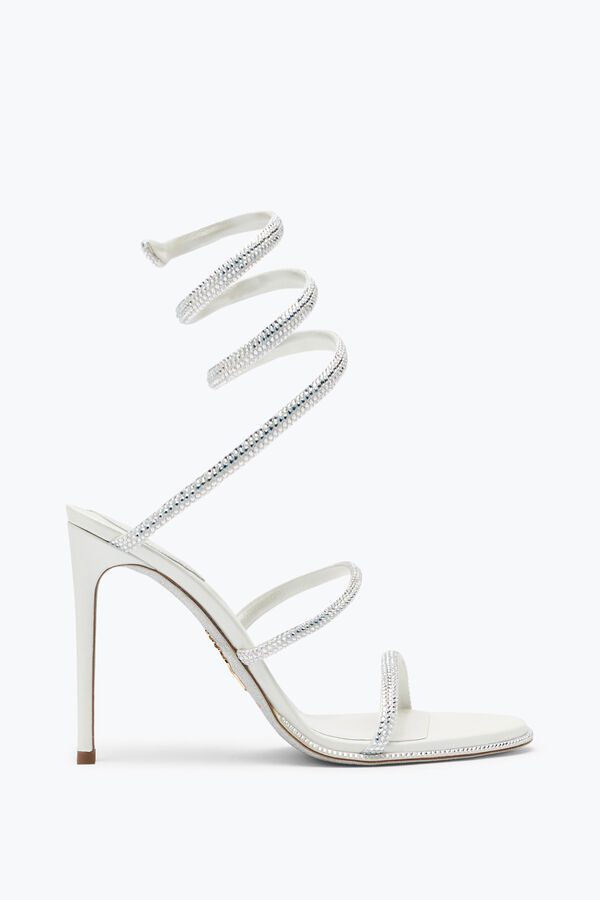 jeweled cleo 105 crystal elfenbein sandale rene caovilla