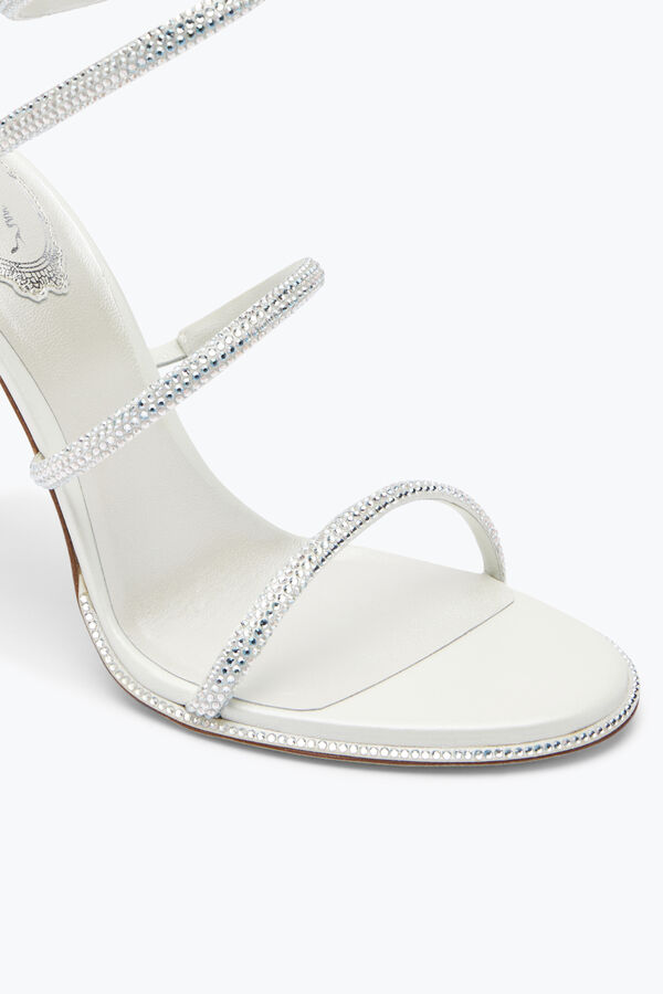 jeweled cleo 105 crystal elfenbein sandale rene caovilla