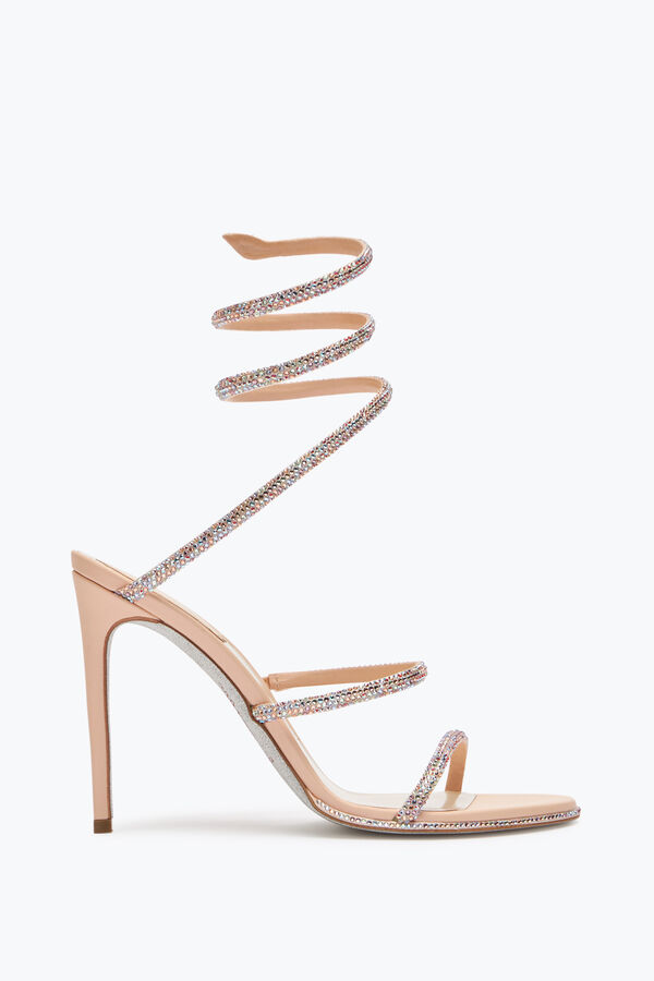 jeweled eleganten rosa sandalen cleo rene caovilla