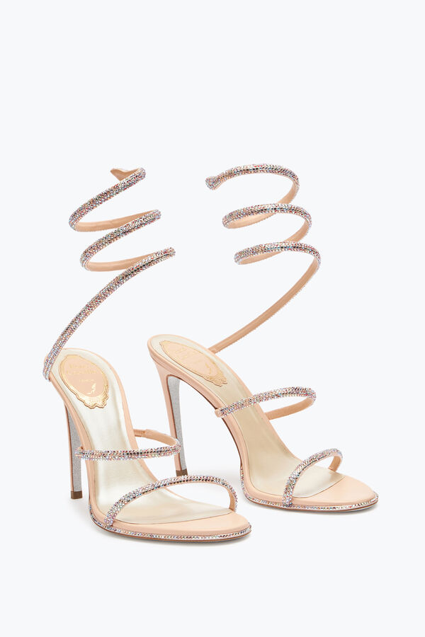 jeweled eleganten rosa sandalen cleo rene caovilla