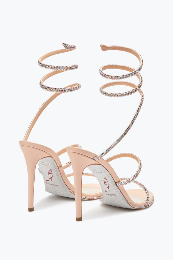 jeweled eleganten rosa sandalen cleo rene caovilla