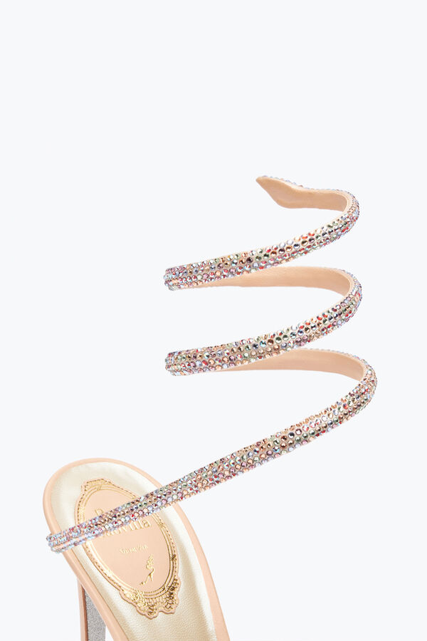 jeweled eleganten rosa sandalen cleo rene caovilla