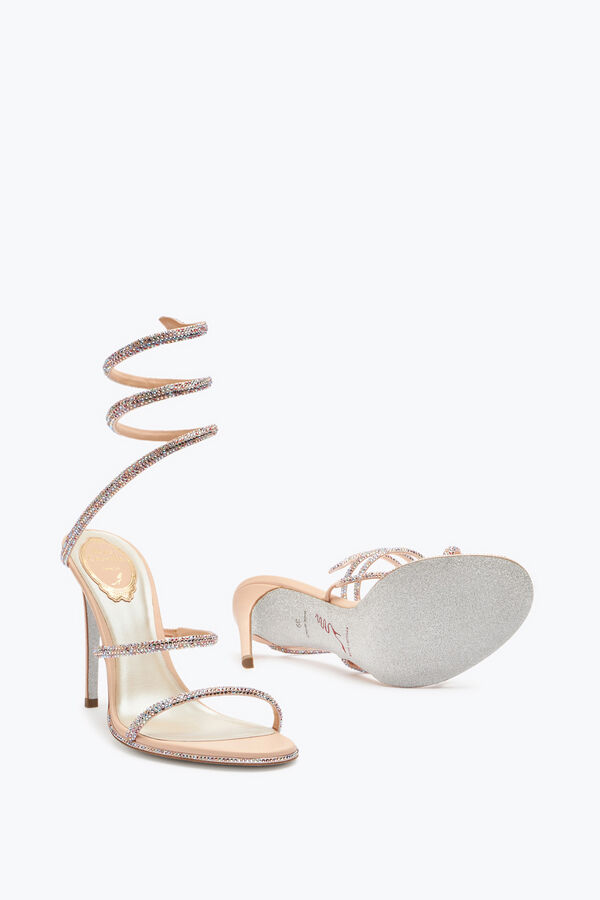jeweled eleganten rosa sandalen cleo rene caovilla