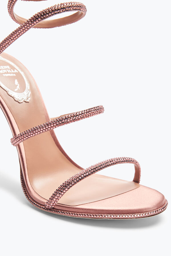 jeweled cleo rose gold sandal 105 rene caovilla