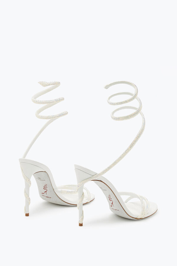 jeweled margot swarovski weiße sandale jewel rene caovilla