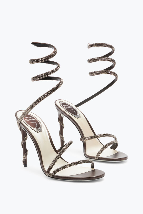jeweled margot crystal brown sandal 105 rene caovilla
