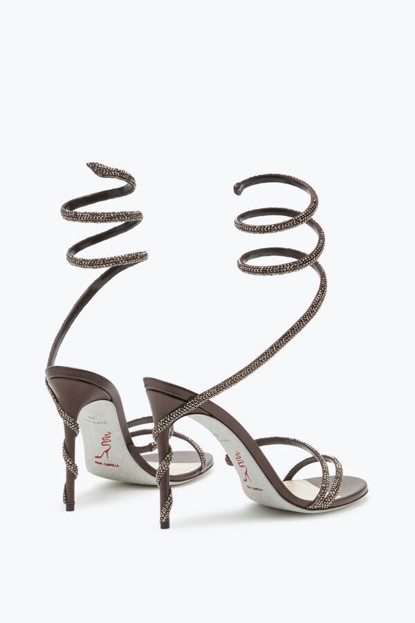 jeweled margot crystal brown sandal 105 rene caovilla