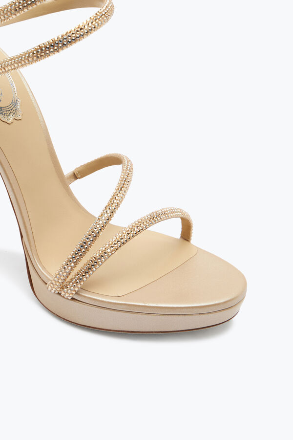 jeweled margot champagner-plattform sandale 120 rene caovilla