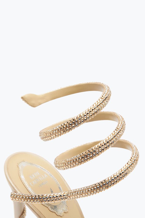 jeweled margot champagner-plattform sandale 120 rene caovilla