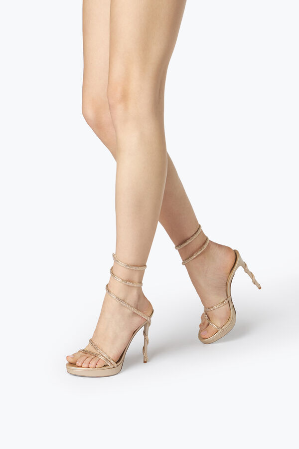 jeweled margot champagner-plattform sandale 120 rene caovilla
