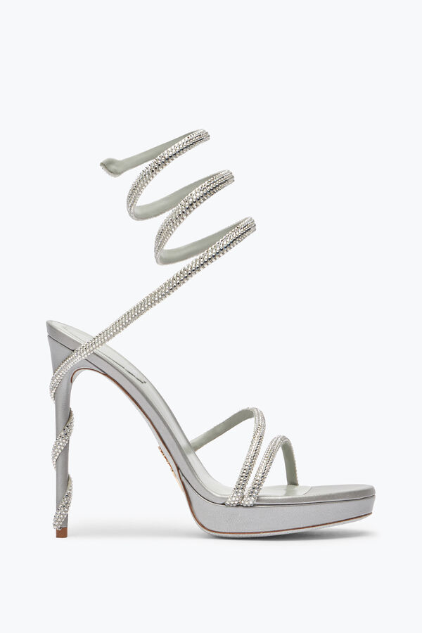 jeweled margot silber plattform sandalen 120 rene caovilla