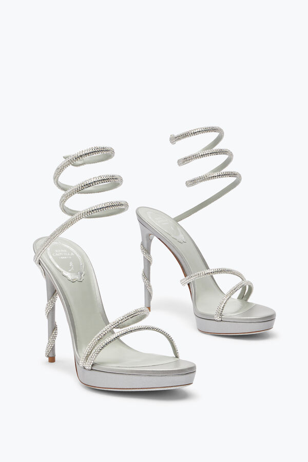 jeweled margot silber plattform sandalen 120 rene caovilla