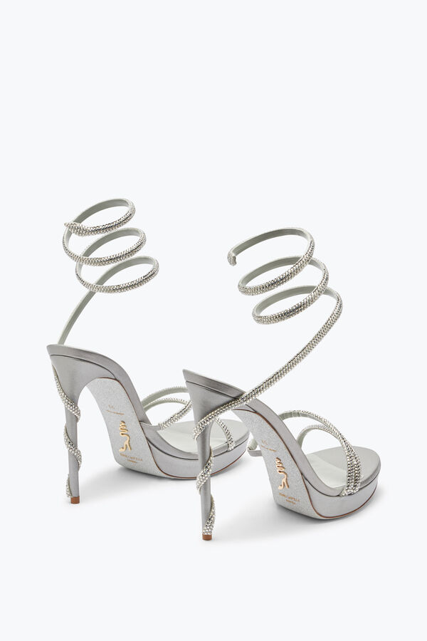 jeweled margot silber plattform sandalen 120 rene caovilla
