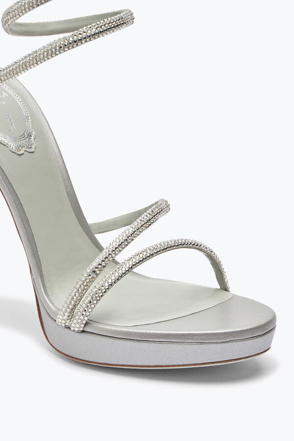 jeweled margot silber plattform sandalen 120 rene caovilla