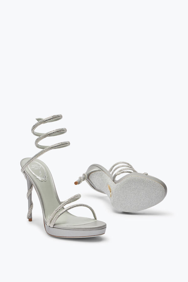 jeweled margot silber plattform sandalen 120 rene caovilla
