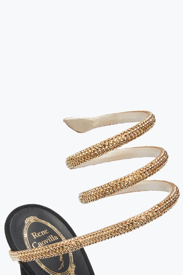 jeweled margot-crystal-black-gold platform sandal 130 rene caovilla