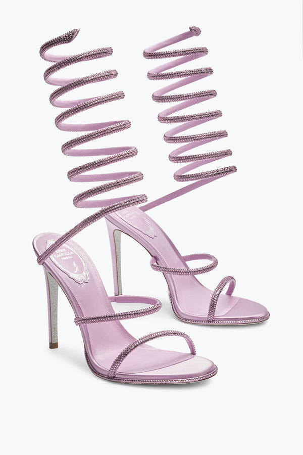 jeweled super cleo lilac sandal 105 rene caovilla
