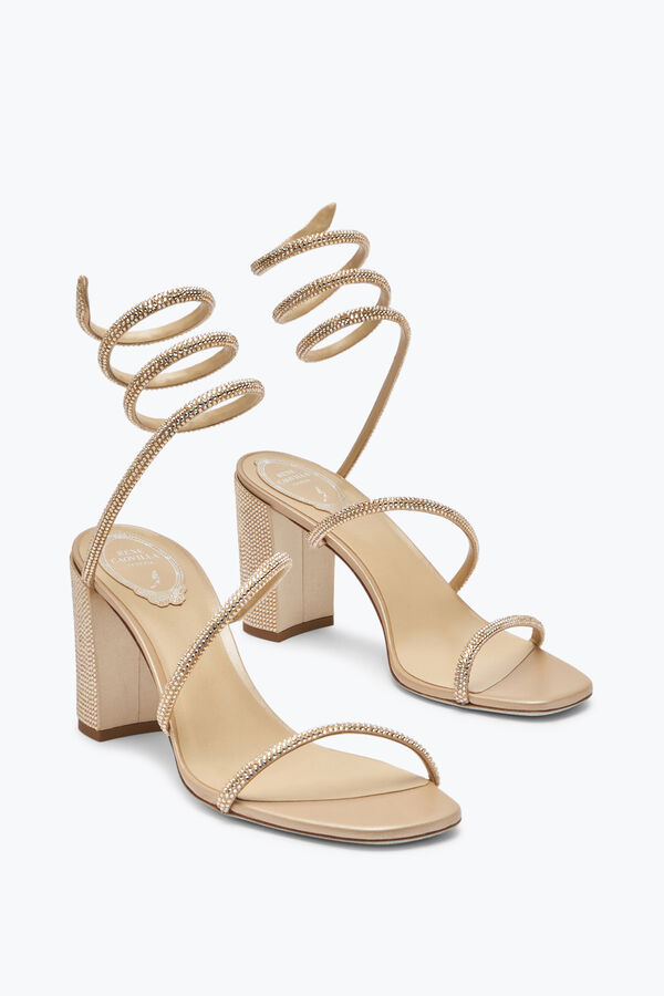 jeweled cleo crystal beige sandale 80 rene caovilla