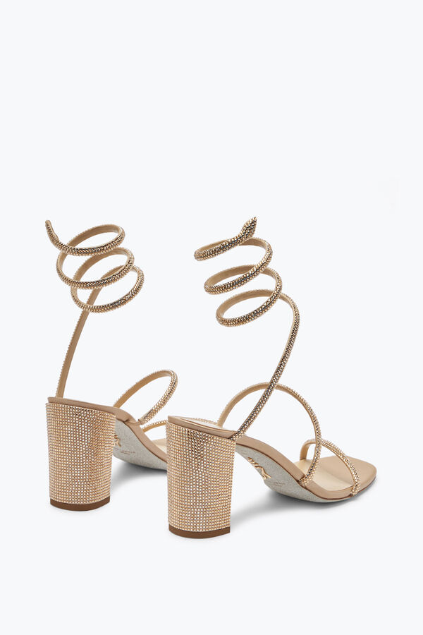 jeweled cleo crystal beige sandale 80 rene caovilla