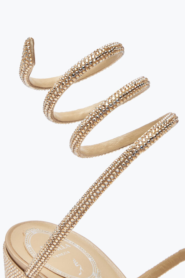 jeweled cleo crystal beige sandale 80 rene caovilla