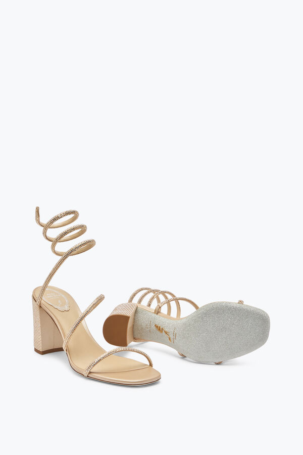 jeweled cleo crystal beige sandale 80 rene caovilla