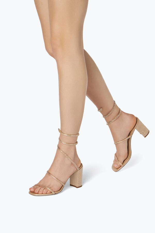 jeweled cleo crystal beige sandale 80 rene caovilla