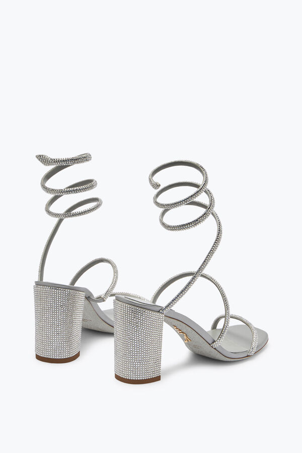 jeweled cleo crystal grau sandale 80 rene caovilla