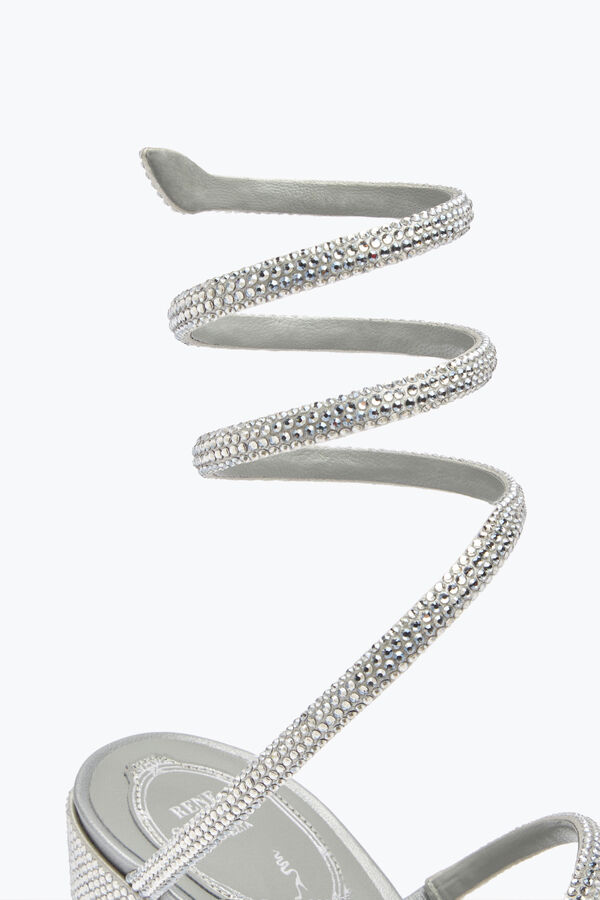 jeweled cleo crystal grau sandale 80 rene caovilla