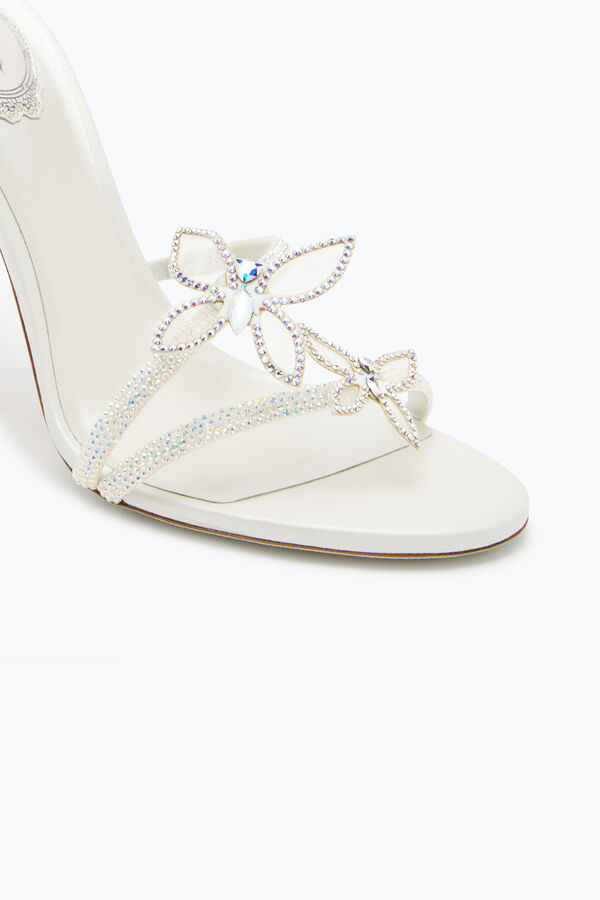 jeweled margot weiße sandale mit schmetterlinge 105 rene caovilla