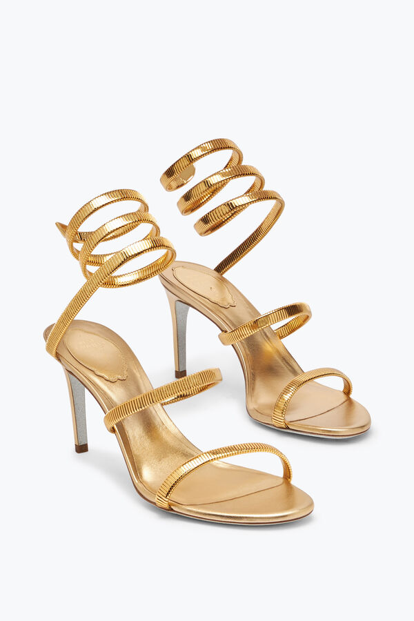 jeweled juniper metallic gold sandale 80 rene caovilla