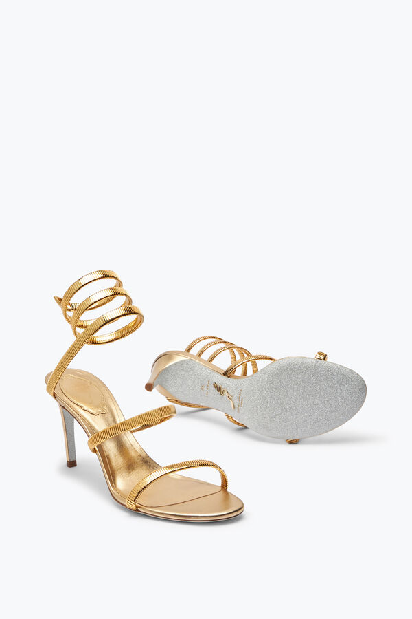 jeweled juniper metallic gold sandale 80 rene caovilla