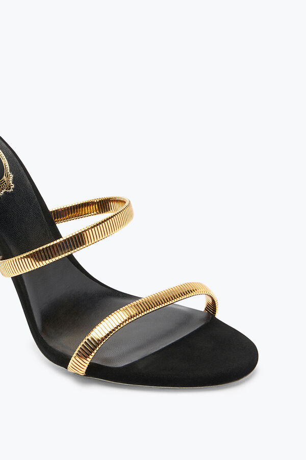 jeweled juniper schwarz und gold sandal 105 rene caovilla