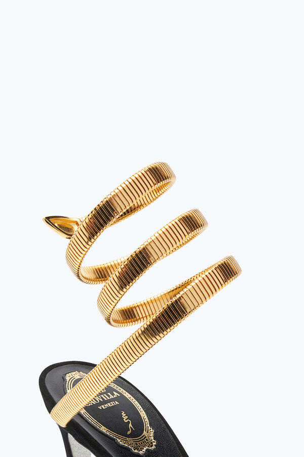 jeweled juniper schwarz und gold sandal 105 rene caovilla