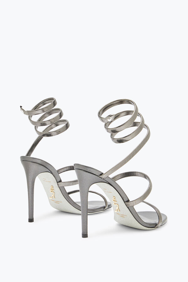 jeweled juniper gunmetal sandal 105 rene caovilla