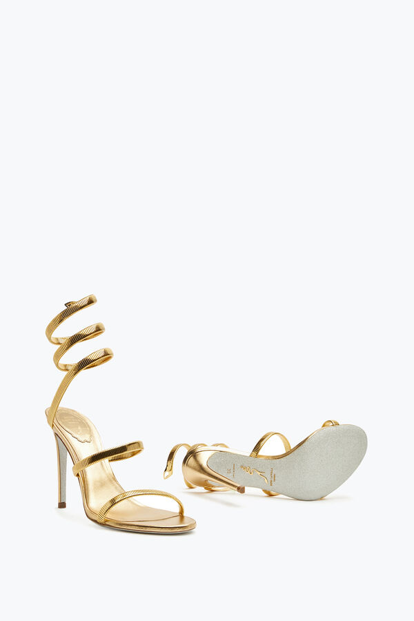 jeweled wacholder-metall-gold sandal 105 rene caovilla