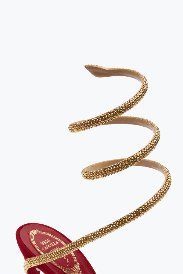 jeweled margot red velvet sandal 120 rene caovilla
