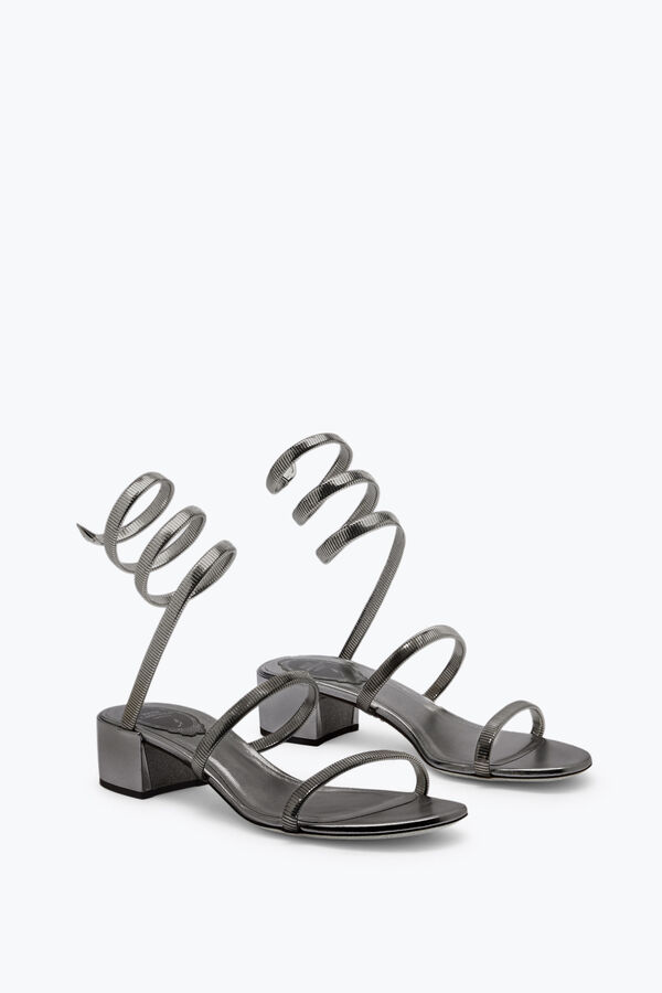 jeweled juniper gunmetal sandale 40 rene caovilla