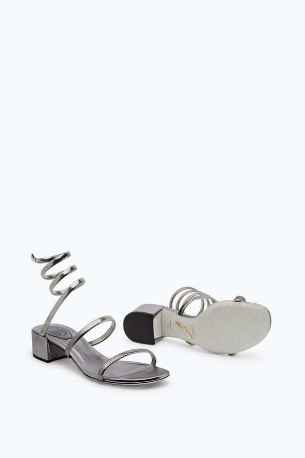 jeweled juniper gunmetal sandale 40 rene caovilla