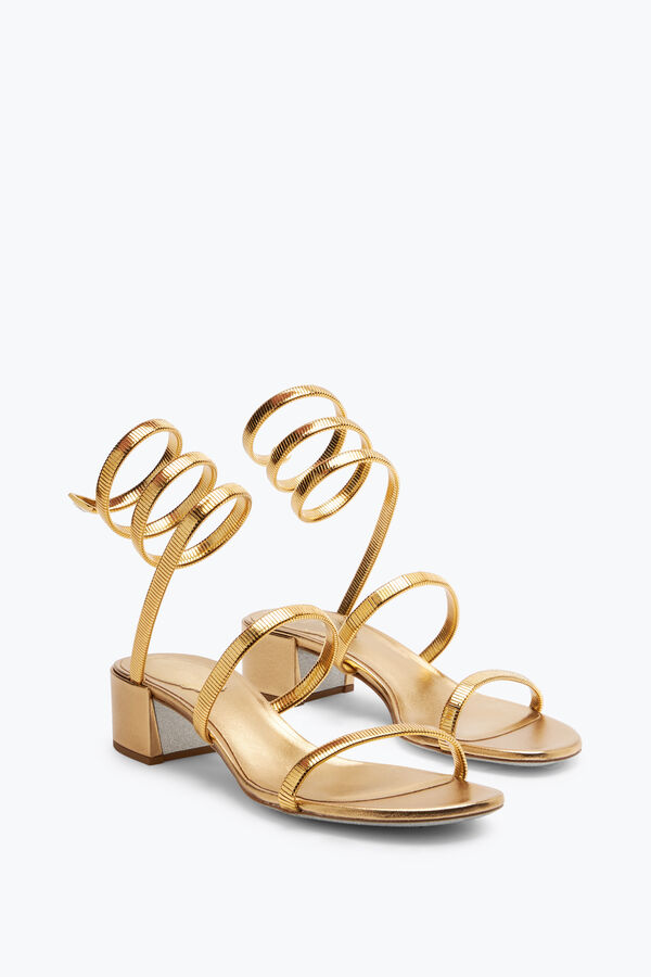 jeweled juniper metallic gold sandale 40 rene caovilla