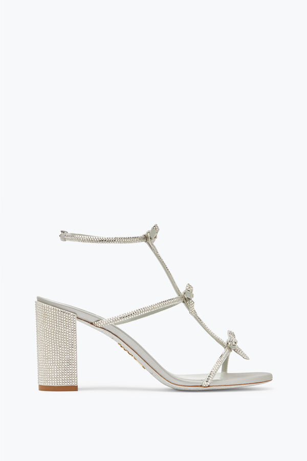 jeweled caterina silber sandale mit kristallen 80 rene caovilla