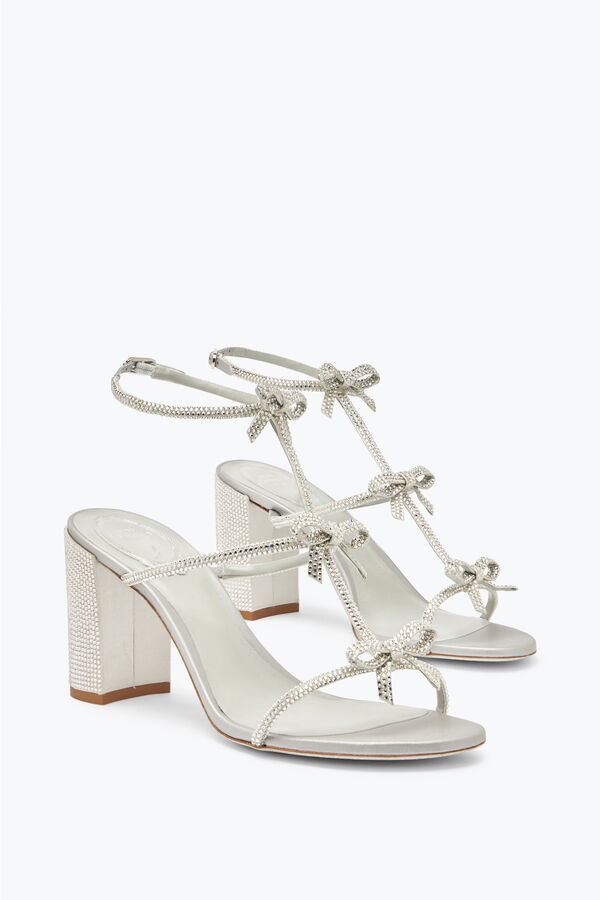 jeweled caterina silber sandale mit kristallen 80 rene caovilla