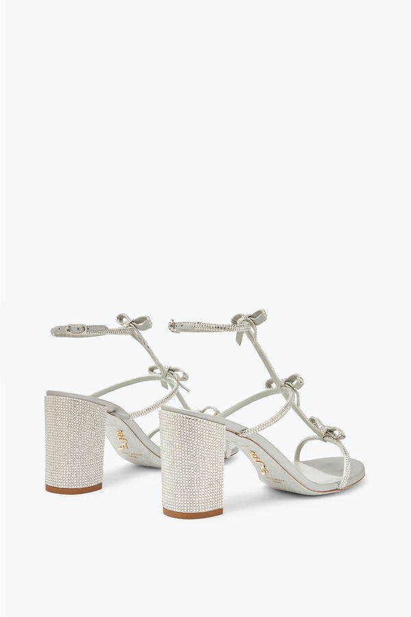 jeweled caterina silber sandale mit kristallen 80 rene caovilla