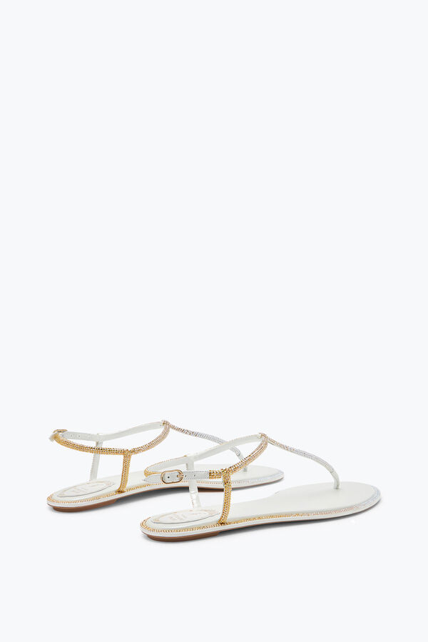 jeweled diana ivory sandalen mit gold und silber kristallen 10 rene caovilla