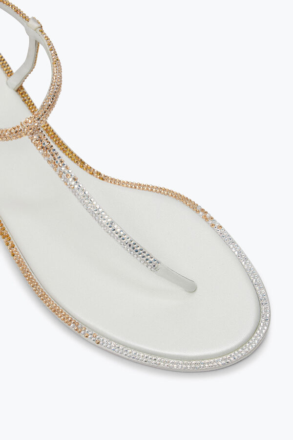 jeweled diana ivory sandalen mit gold und silber kristallen 10 rene caovilla