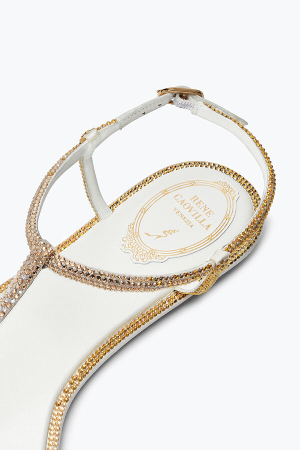 jeweled diana ivory sandalen mit gold und silber kristallen 10 rene caovilla