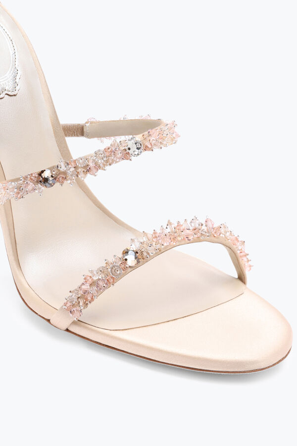 jeweled cinderella nude sandale mit schlange 105 rene caovilla